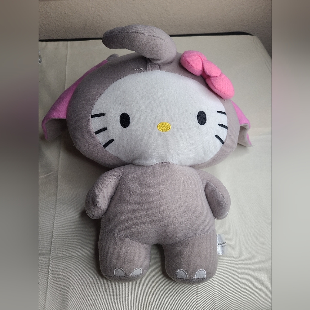 2014 Sanrio Hello Kitty Gray Circus Elephant Plush Stuffed Toy 15" Fiesta